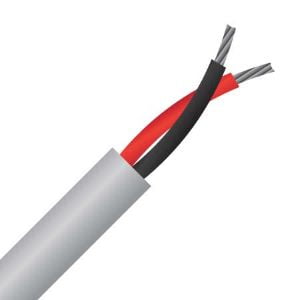 2 Core, 1.25mm², Tinned Copper, Low Smoke Zero Halogen (LSZH), Fire Alarm Cable, Grey, 200M Drum (B2C125FACTCWGY200LS)