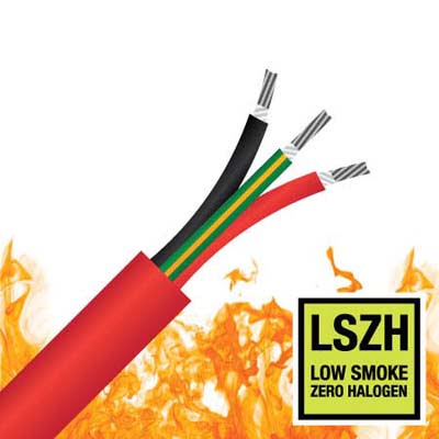2 Core + Earth (3G), 10.0mm² (Class 5), TCW, 0.6/1KV, LSZH, 2 Hour Fire Rated Cable (BFR3G10.0F)