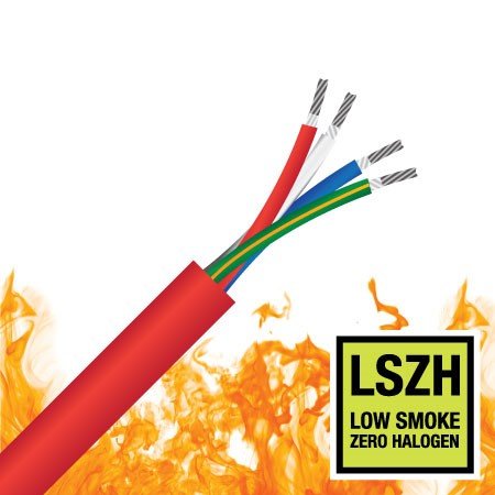 3 Core + Earth (4G), 10.0mm² (Class 5), TCW, 0.6/1KV, LSZH, 2 Hour Fire Rated Cable (BFR4G10.0F)