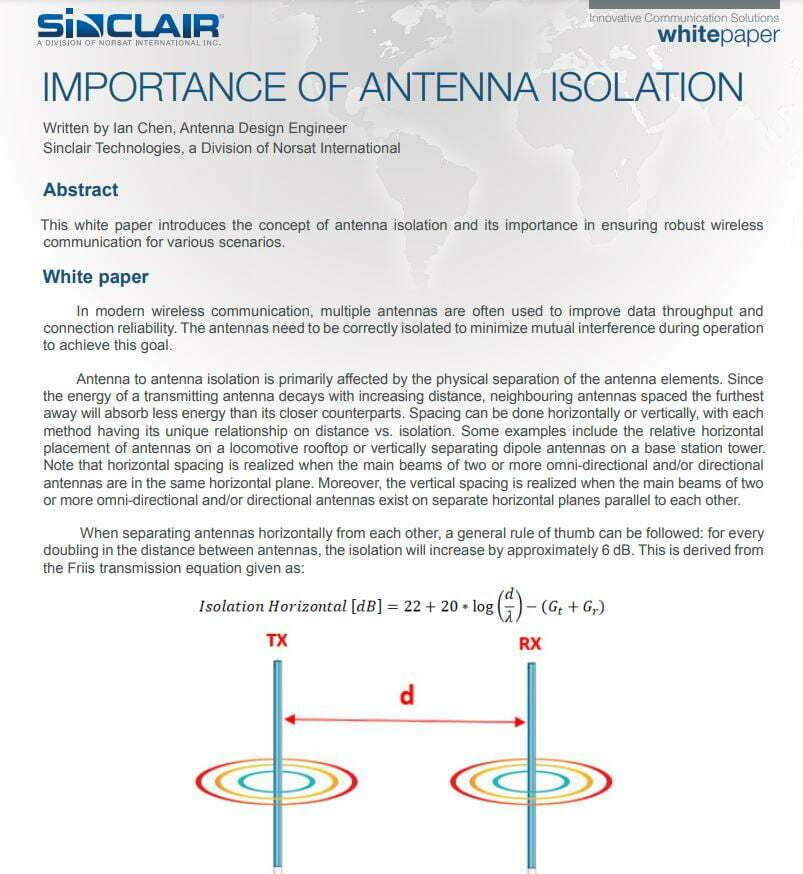 Importance of Antenna Isolation