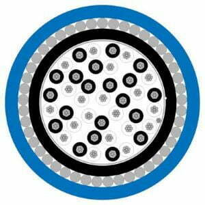 20 Pair, 0.5mm², TCW, CS, PVC 90°C, SWA, 110VAC, Instrumentation Cable (MAS5020CSSWA BLUE) **Made to Order** - Image 2