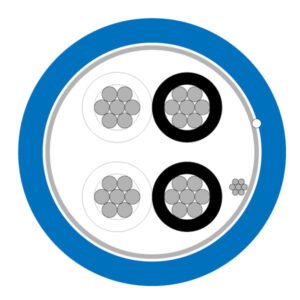 2 Pair, 1.5mm², TCW, CS, PVC 90°C, 110VAC, Instrumentation Cable (MAS5502CS BLUE) - Image 2