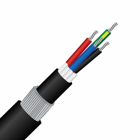 3 Core + Earth (4G), 95.0mm², TCW, XLPE 90°C, SWA, 0.6/1KV, Circular TPS Cable (MASCPX4G95.0SWA) **Made to Order**