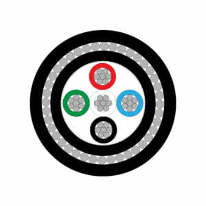 4 Core + Earth (5G), 25.0mm², TCW, XLPE 90°C, SWA, 0.6/1KV, Circular TPS Cable (MASCPX5G25.0SWA) - Image 2