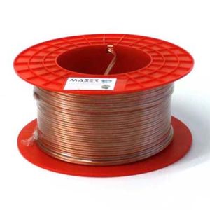 2 Core, 2.0mm², OFHC Copper, Figure 8, Clear/Red, Speaker Cable (MFSC264020) - Image 2