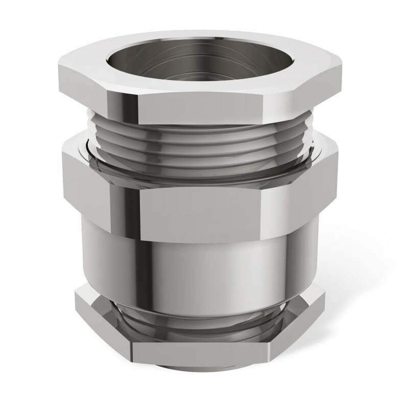 A1/A2 Type 90L 90mm Nickel Plated Unarmoured Gland c/w lock nut (MM-A1A2-90L)