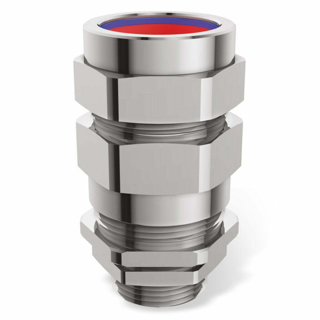 E1W Double Compression Type 50L 50mm Nickel Plated Armoured Gland c/w lock nut (MM-E1W-50L)