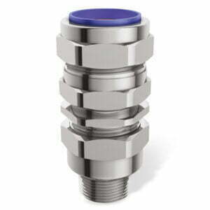 EX-E1FUNV Double Compression Type 100mm Nickel Plated Explosion Proof Armoured Gland c/w lock nut (MM-EX-E1FUNV-100)