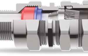 EX-E1FUNV Double Compression Type 63mm Nickel Plated Explosion Proof Armoured Gland c/w lock nut (MM-EX-E1FUNV-63S) - Image 2
