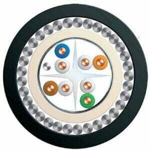 Alternative view of Cat6, 4 Pair, FTP, Shielded, LSZH, SWA, Direct Burial, Network Cable (BEL145007)