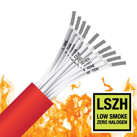 10 Core, 1.5mm², TCW, 450/750V, LSZH, 2 Hour Fire Rated Cable (BFR10C1.5)