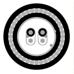 Alternative view of 2 Pair, 0.5mm², TCW, ESCS, PVC 90°C, SWA, 110VAC, Instrumentation Cable (MAS5002ESCSSWA)