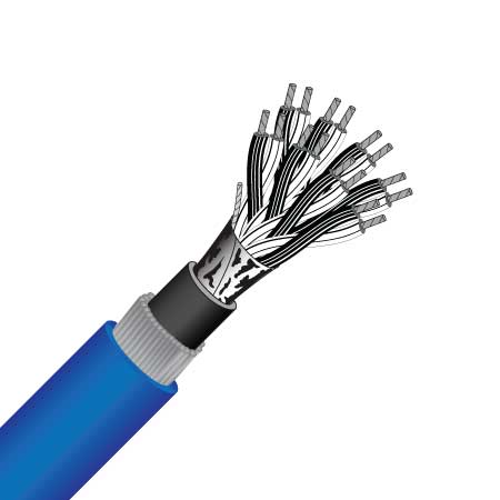 8 Pair, 0.5mm², TCW, CS, PVC 90°C, SWA, 110VAC, Instrumentation Cable (MAS5008CSSWA BLUE)