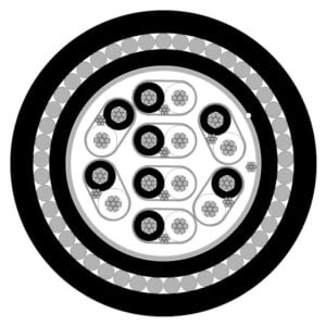 8 Pair, 0.5mm², TCW, ESCS, PVC 90°C, SWA, 110VAC, Instrumentation Cable (MAS5008ESCSSWA) - Image 2