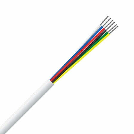 6 Core, 0.22mm², (7/0.2), TCW, PVC, Security Cable (MSEC 6072 TCW)