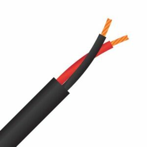 2 Core, 2.1mm², OFHC Copper, 105/0.16, Black, High-Flex Speaker Cable, (MSPK2105016B)