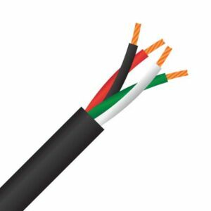 4 Core, 2.1mm², OFHC Copper, 105/0.16, Black, High-Flex Speaker Cable, (MSPK4105016B)